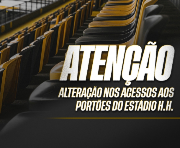 Alteração nos acessos aos portões do estádio do HH