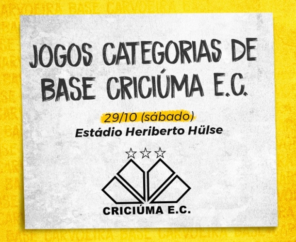Categorias de base do Criciúma entram em campo no HH 