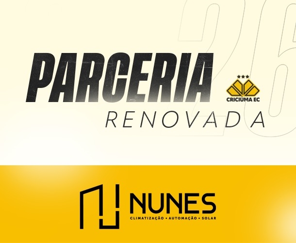 Criciúma e Grupo Nunes renovam parceria para a temporada de 2026