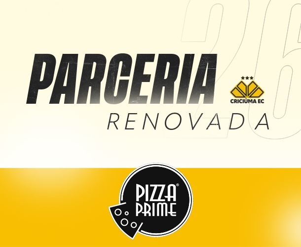 Criciúma e Pizza Prime renovam parceria para a temporada 2026