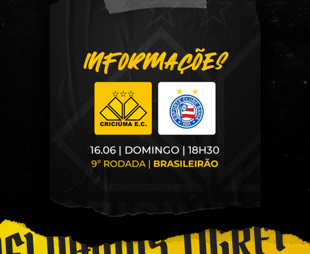 Serviço de jogo para Criciúma x Bahia