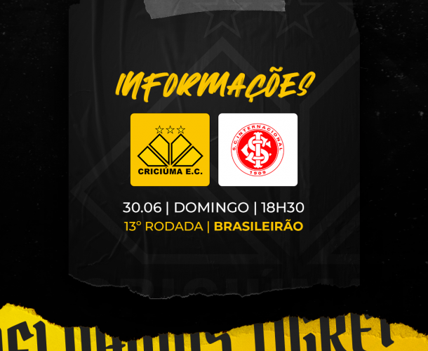 Serviço de jogo para Criciúma x Internacional