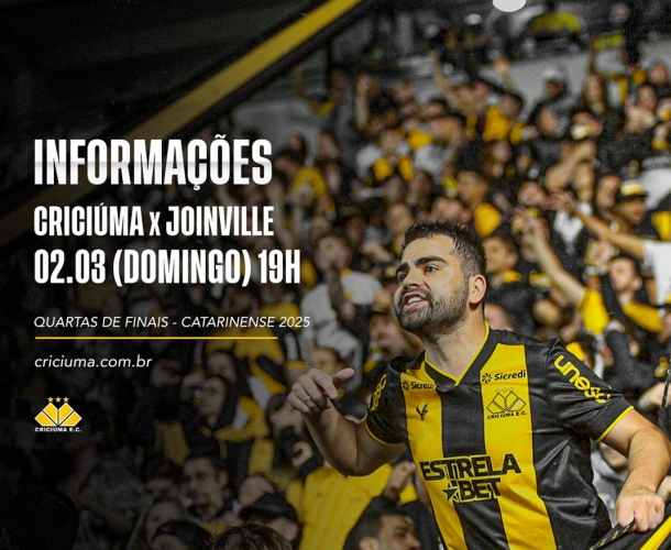 SERVIÇO DE JOGO PARA CRICIÚMA X JOINVILLE 