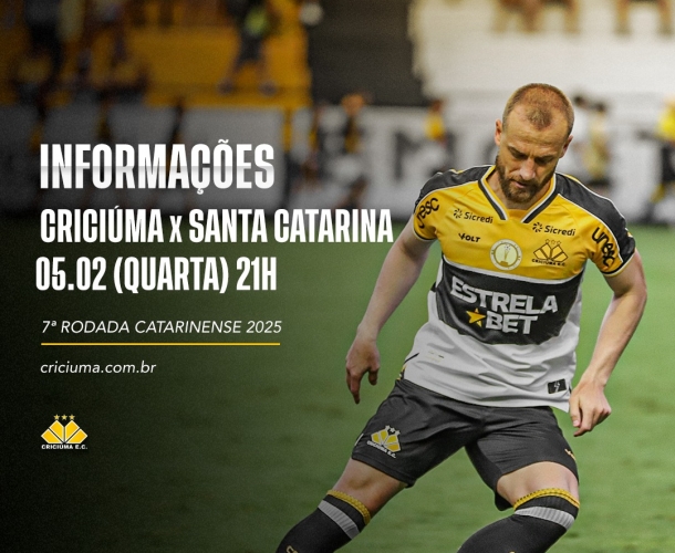 SERVIÇO DE JOGO PARA CRICIÚMA X SANTA CATARINA