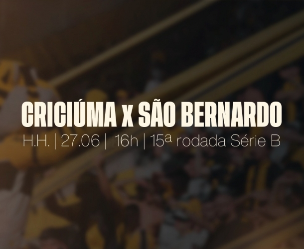 SERVIÇO DE JOGO PARA CRICIÚMA X SÃO BERNARDO