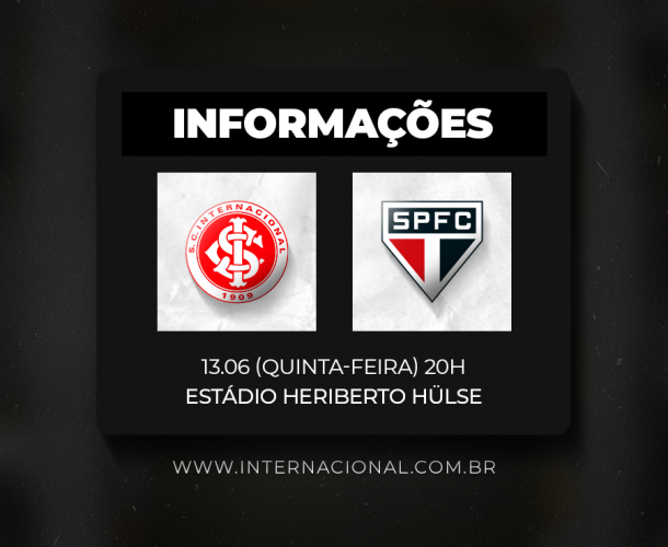 Serviço de jogo para Internacional x São Paulo no Heriberto Hülse
