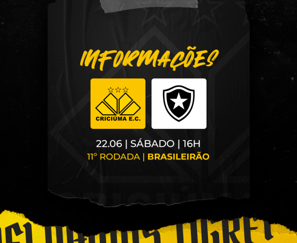 SERVIÇOS DE JOGO PARA CRICIÚMA X BOTAFOGO